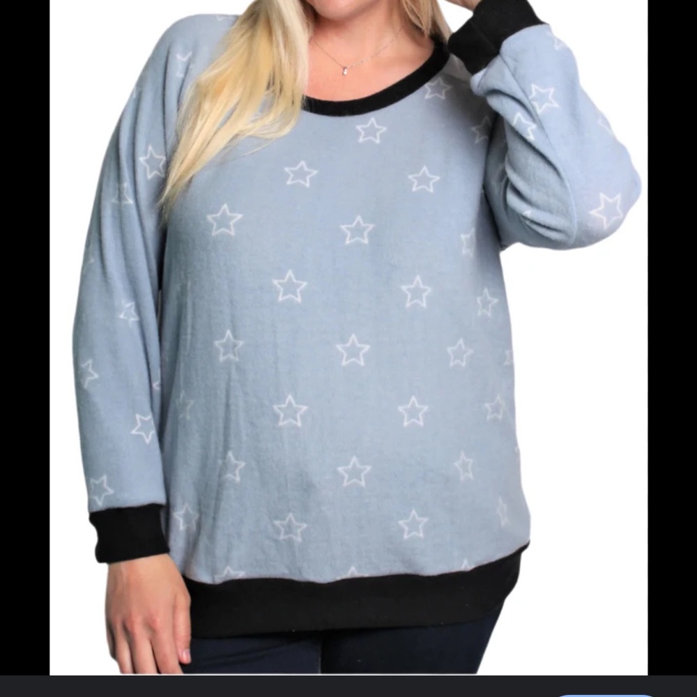 B Flawless Blue Star Sweatshirt, Size 3X